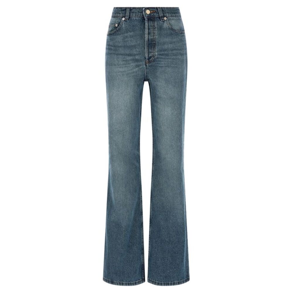 A.P.C. Blue Cotton Flared Women's Jeans